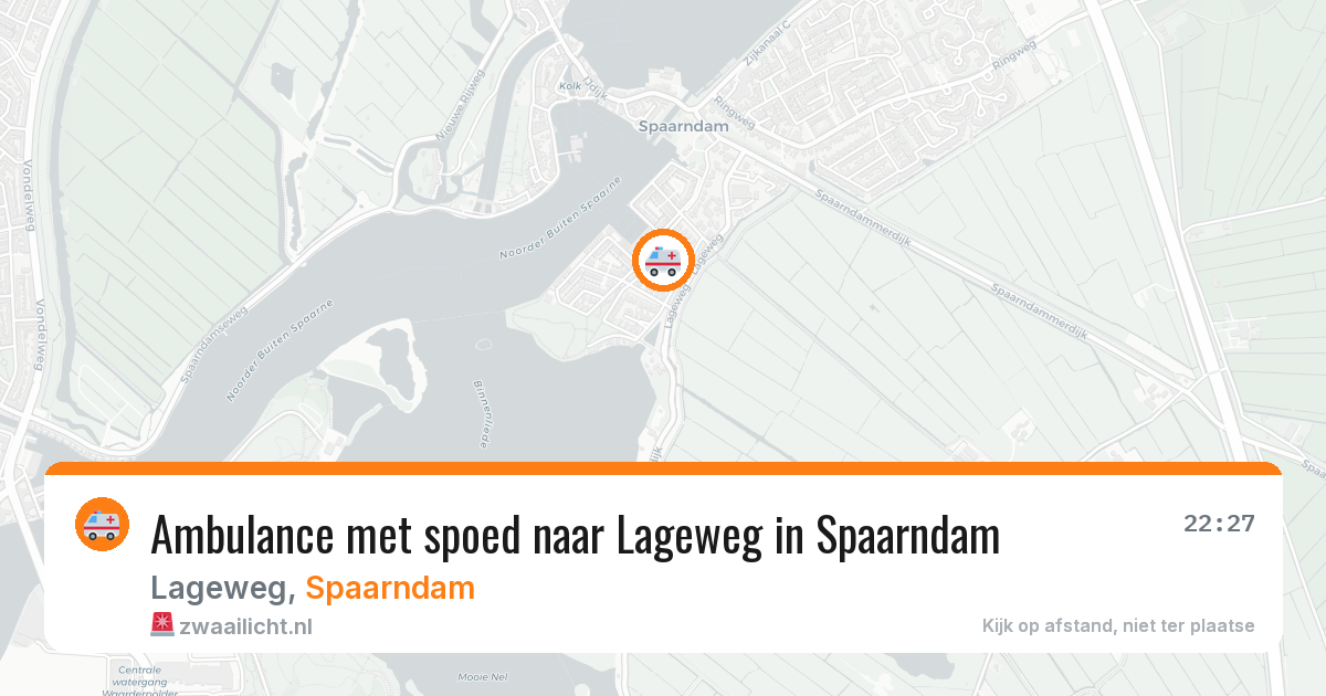 Ambulance met spoed naar Lageweg in Spaarndam — 25 jul 2026