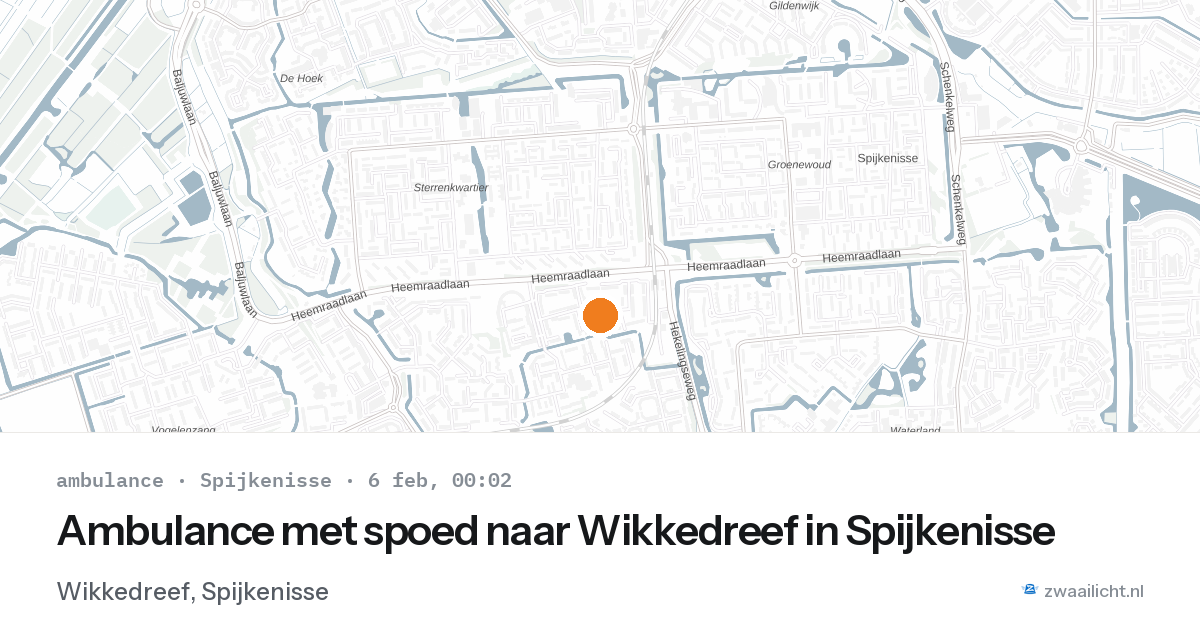 Ambulance met spoed naar Wikkedreef in Spijkenisse — 5 feb 2026