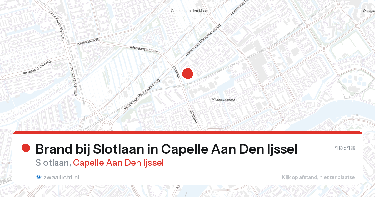 Brand bij Slotlaan in Capelle Aan Den Ijssel — 27 aug 2026