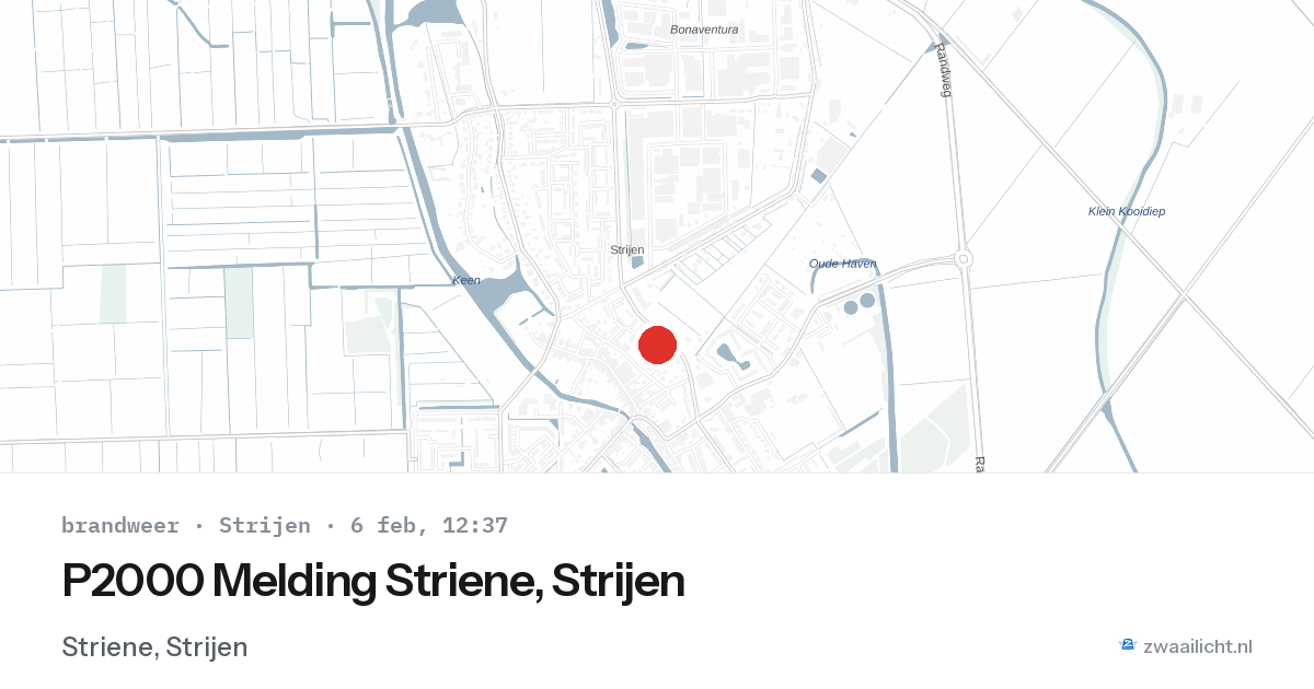 P2000 Melding Striene, Strijen — 6 feb 2026