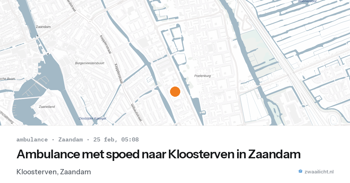 Ambulance met spoed naar Kloosterven in Zaandam — 25 feb 2026