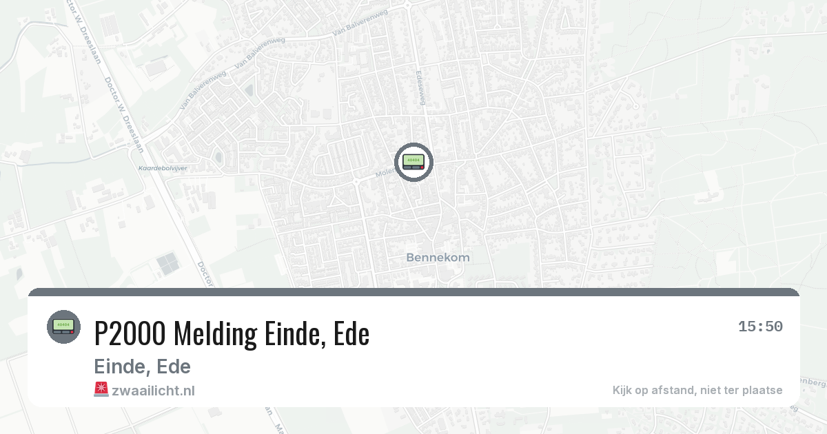 P2000 Melding Einde, Ede — 8 feb 2026