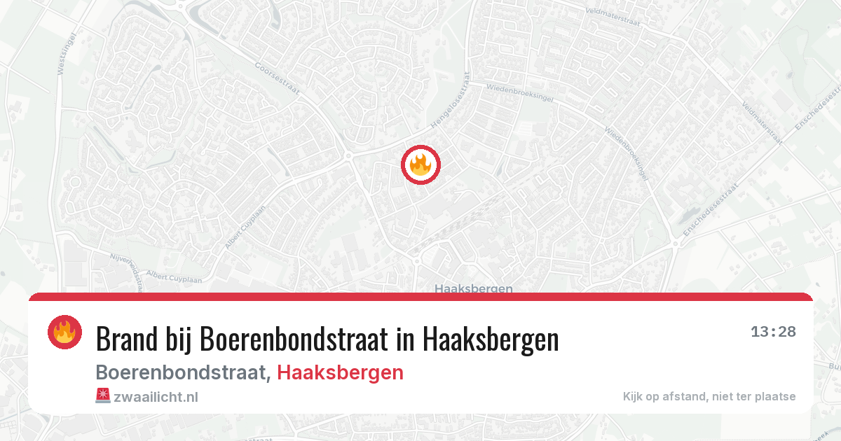 Brand bij Boerenbondstraat in Haaksbergen — 15 mei 2026