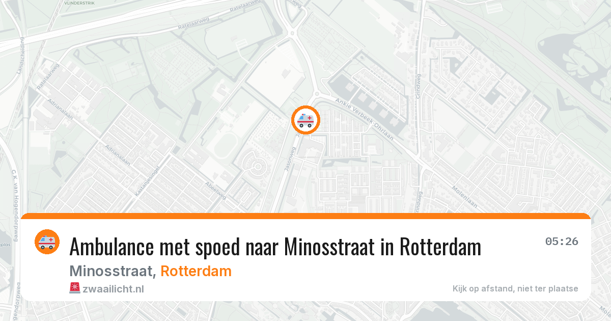 Ambulance met spoed naar Minosstraat in Rotterdam — 7 apr 2026