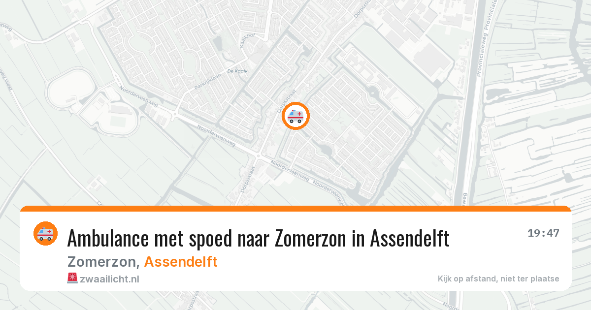Ambulance met spoed naar Zomerzon in Assendelft — 6 apr 2026