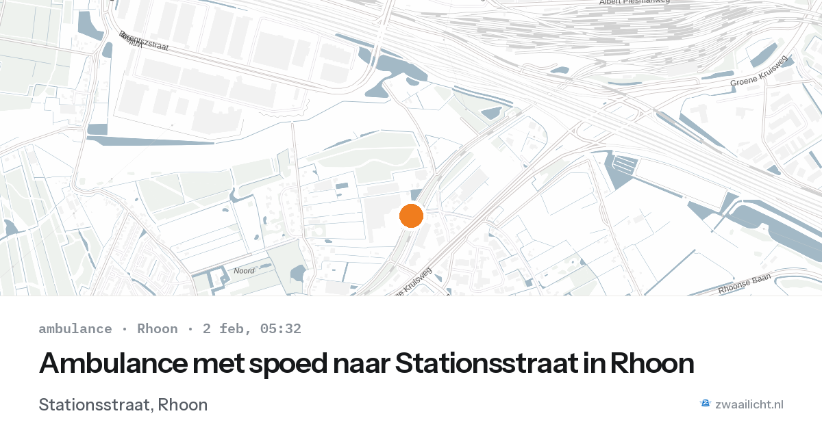 Ambulance met spoed naar Stationsstraat in Rhoon — 2 feb 2026