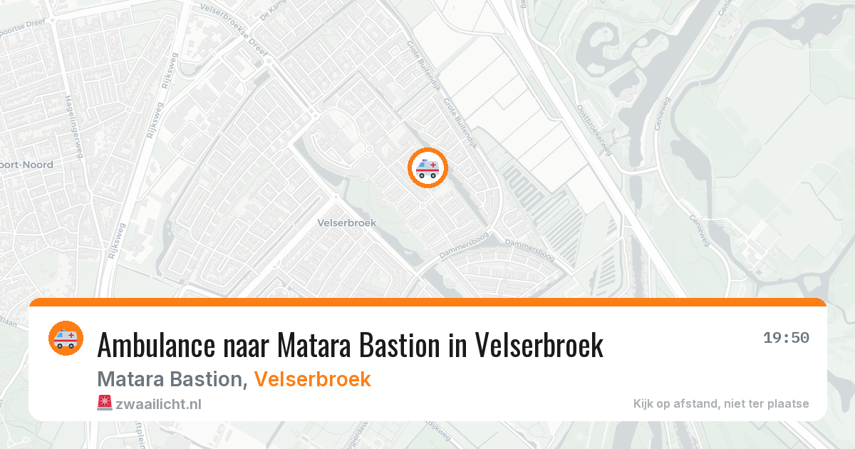 Ambulance naar Matara Bastion in Velserbroek — 2 aug 2026