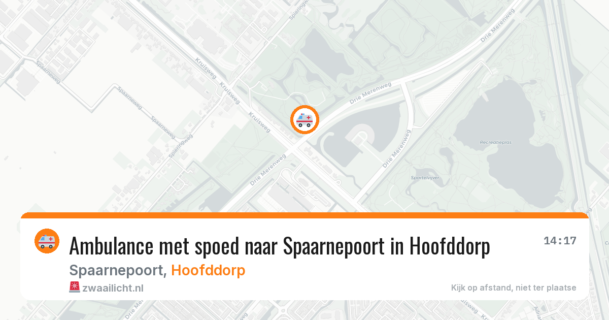 Ambulance met spoed naar Spaarnepoort in Hoofddorp — 31 jul 2026