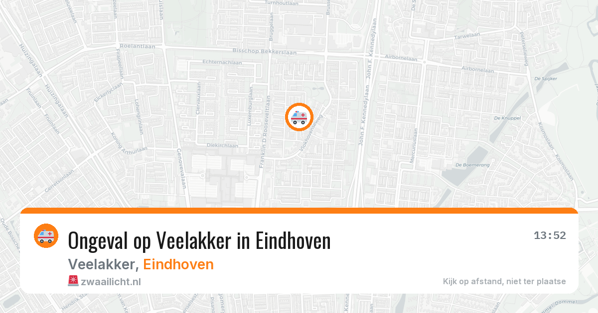 Ongeval op Veelakker in Eindhoven — 24 mrt 2026