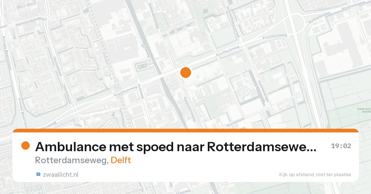 Ambulance met spoed naar Rotterdamseweg in Delft — 18 aug 2026