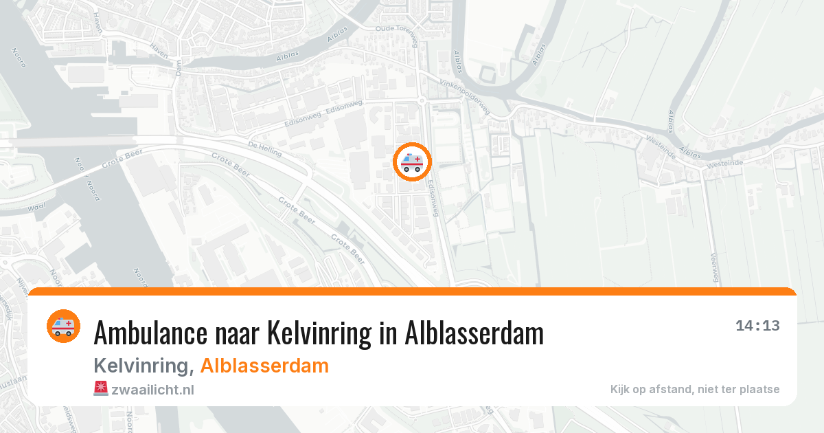 Ambulance naar Kelvinring in Alblasserdam — 2 jun 2026