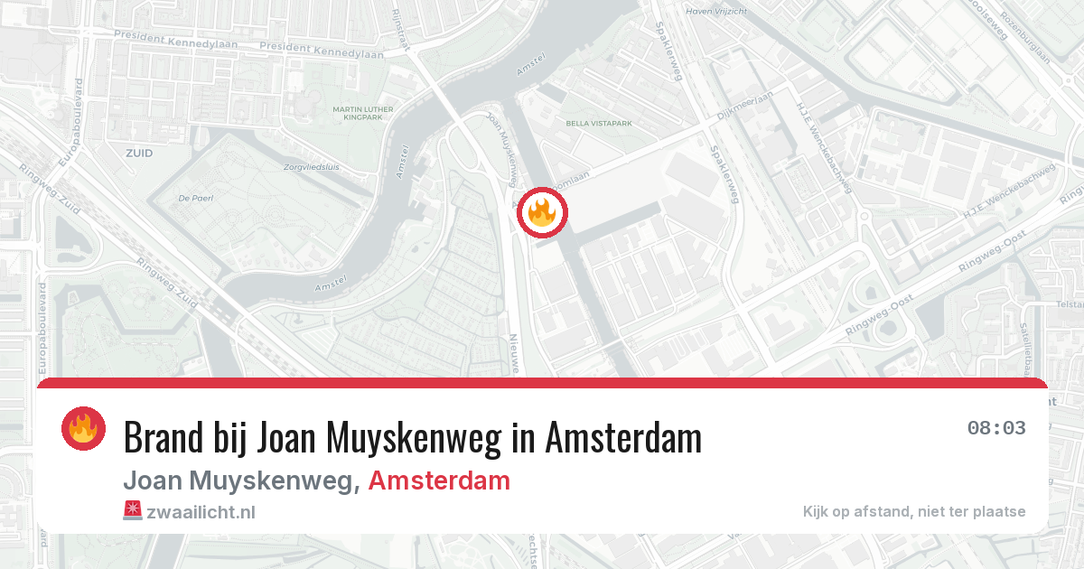 Brand bij Joan Muyskenweg in Amsterdam — 25 mei 2026