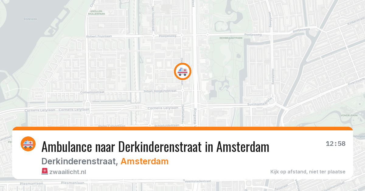 Ambulance naar Derkinderenstraat in Amsterdam — 3 mrt 2026