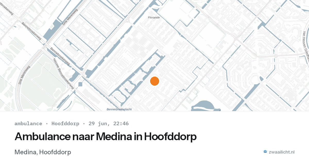 Ambulance naar Medina in Hoofddorp — 29 jun 2026
