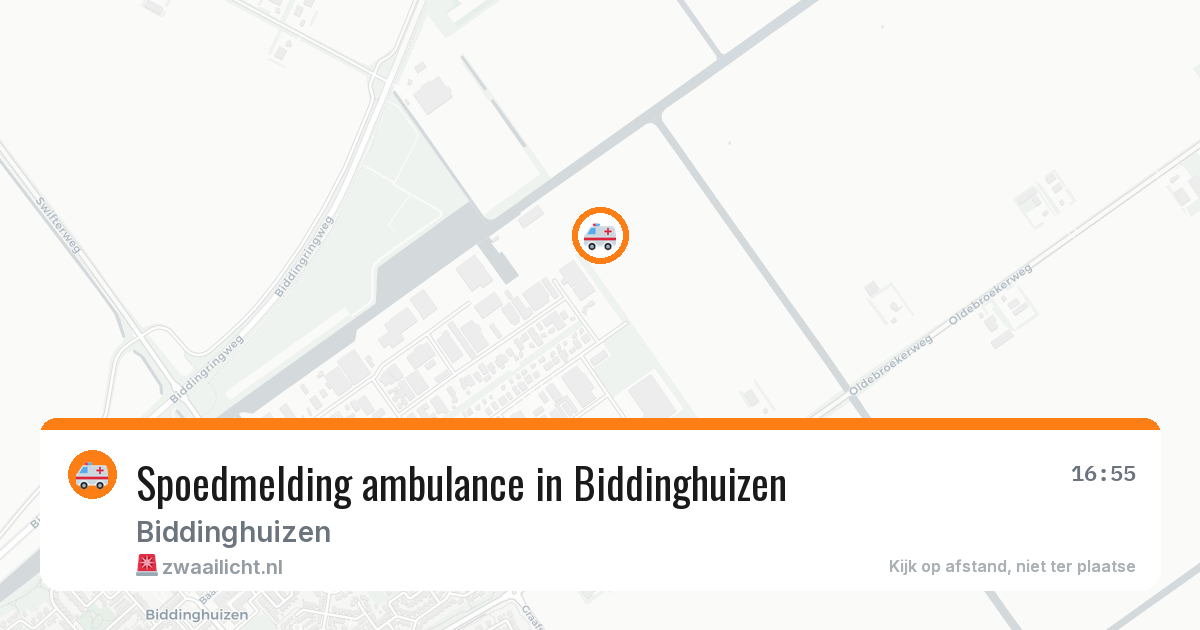 Spoedmelding ambulance in Biddinghuizen — 7 apr 2026