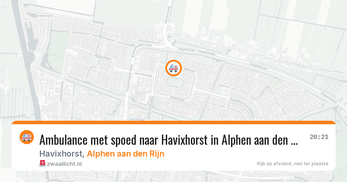 Ambulance met spoed naar Havixhorst in Alphen aan den Rijn — 11 aug 2026