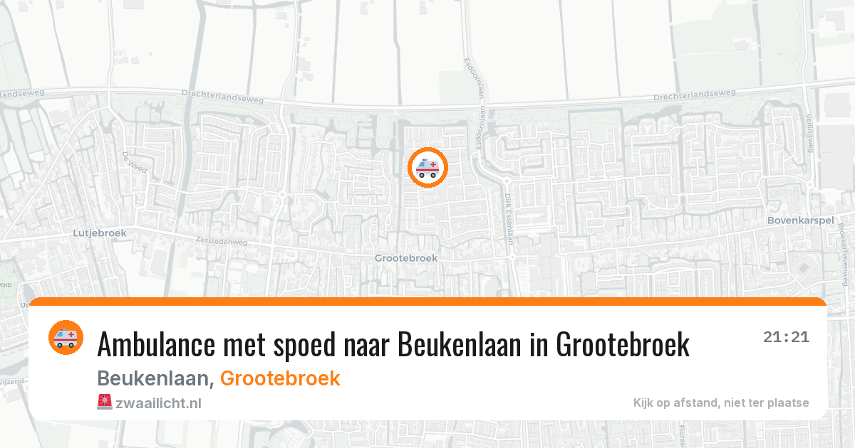 Ambulance met spoed naar Beukenlaan in Grootebroek — 29 mei 2026