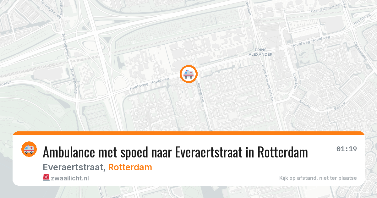 Ambulance met spoed naar Everaertstraat in Rotterdam — 30 mei 2026