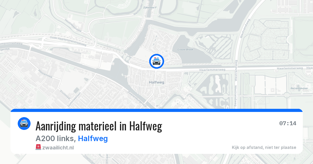Aanrijding materieel in Halfweg — 22 apr 2026