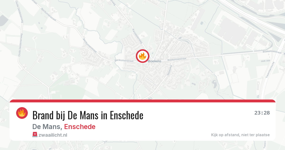 Brand bij De Mans in Enschede — 19 jun 2026