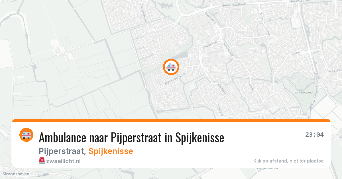 Ambulance naar Pijperstraat in Spijkenisse — 28 jun 2026