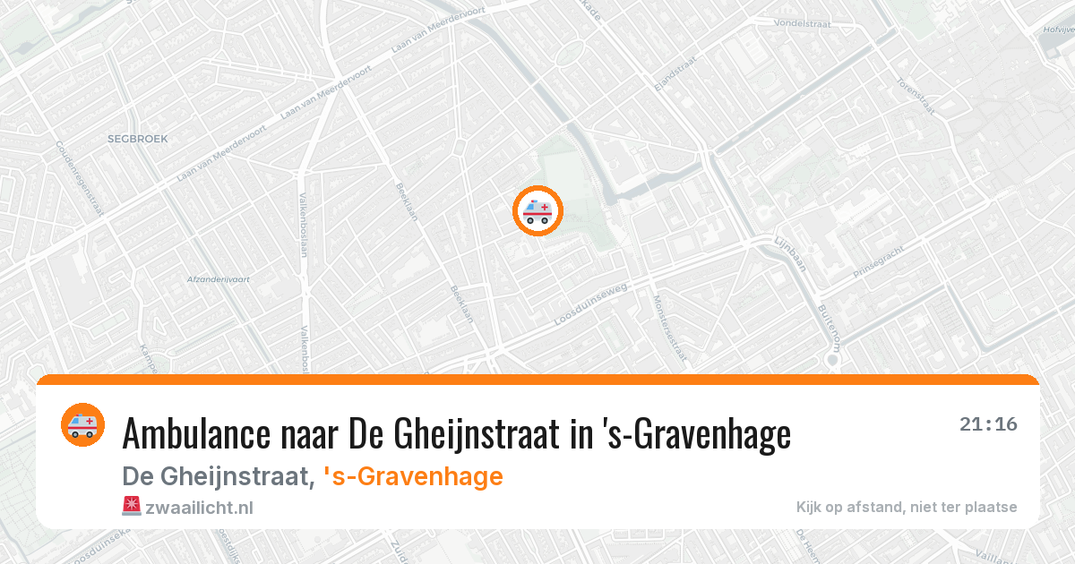 Ambulance naar De Gheijnstraat in 's-Gravenhage — 23 jun 2026