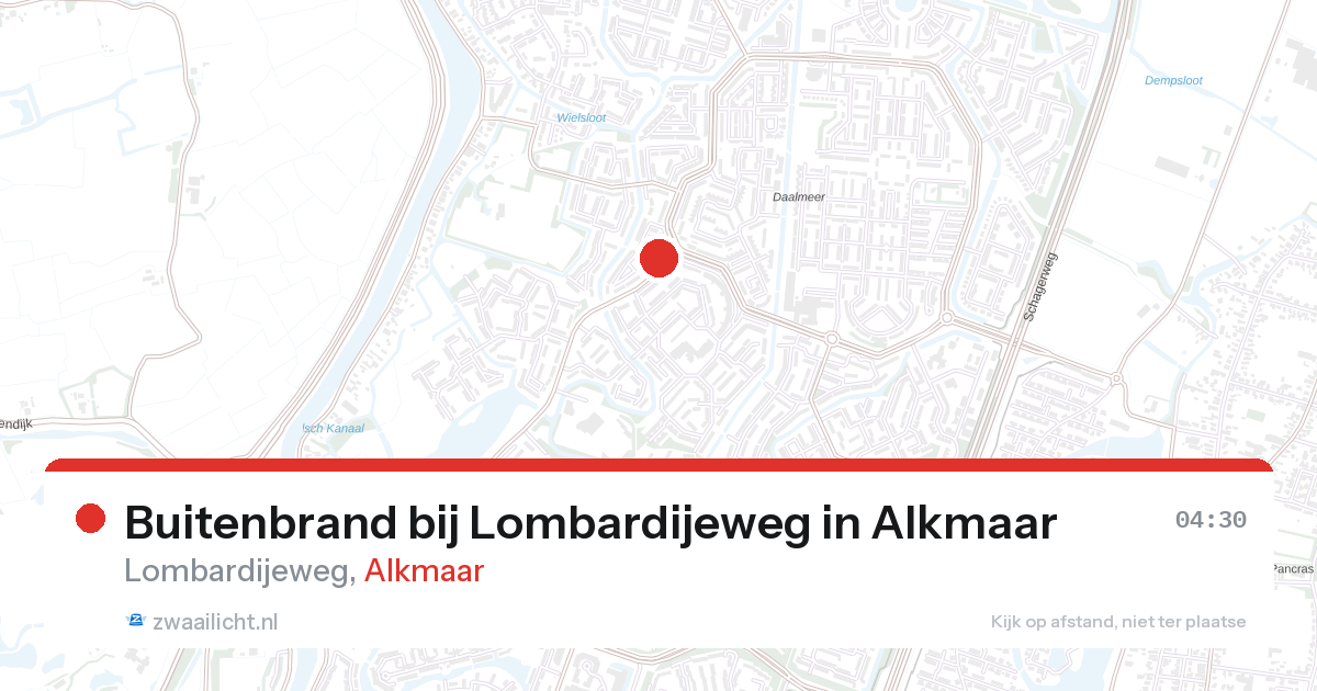 Buitenbrand bij Lombardijeweg in Alkmaar — 17 mei 2026