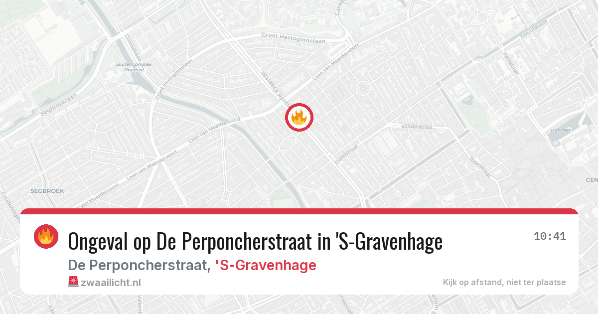 Ongeval op De Perponcherstraat in 'S-Gravenhage — 19 mei 2026