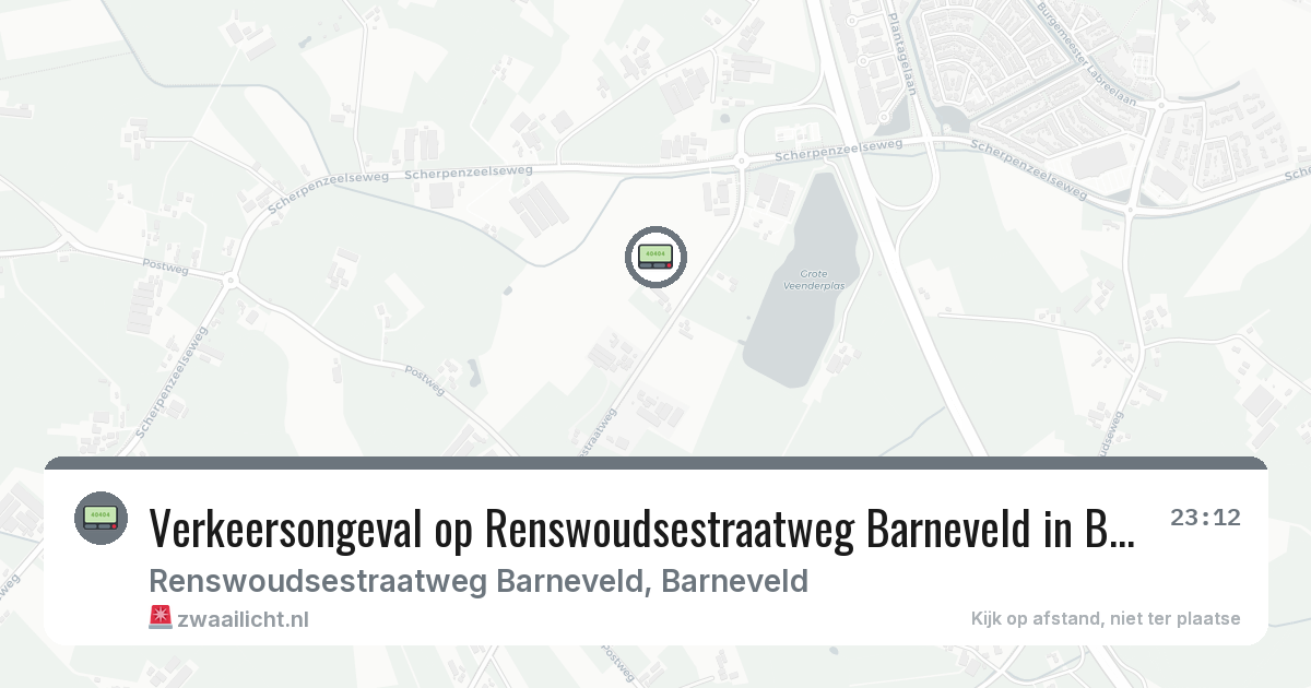 Verkeersongeval op Renswoudsestraatweg Barneveld in Barneveld — 12 jun 2026