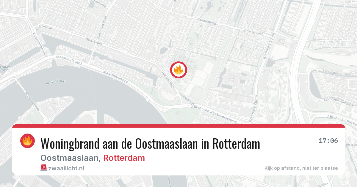 Woningbrand aan de Oostmaaslaan in Rotterdam — 11 apr 2026