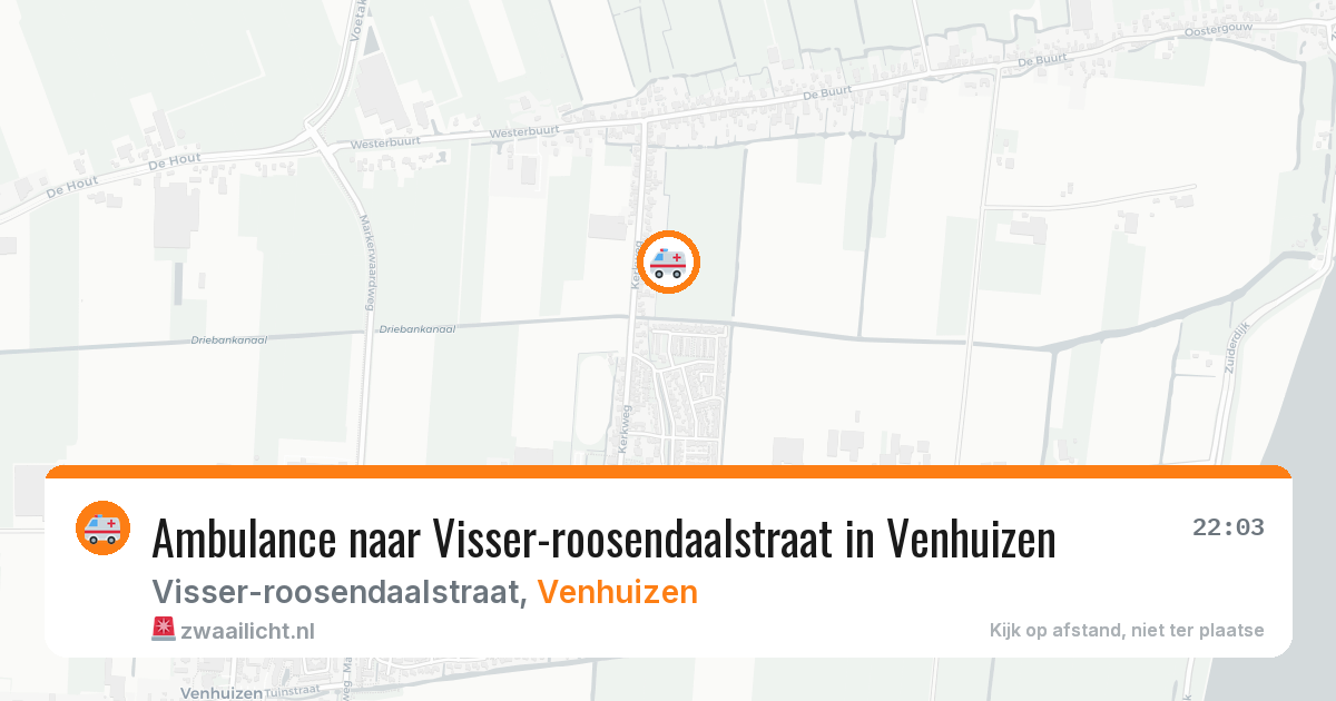 Ambulance naar Visser-roosendaalstraat in Venhuizen — 25 jul 2026