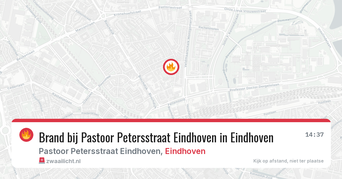 Brand bij Pastoor Petersstraat Eindhoven in Eindhoven — 27 jul 2026