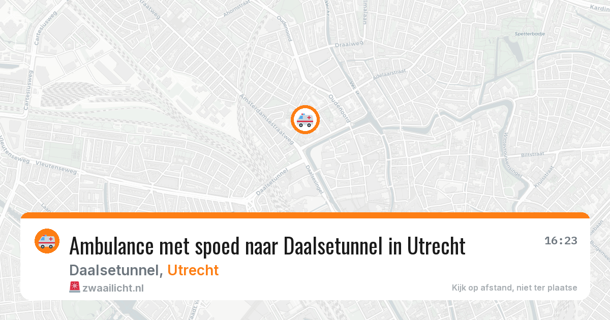 Ambulance met spoed naar Daalsetunnel in Utrecht — 16 jun 2026