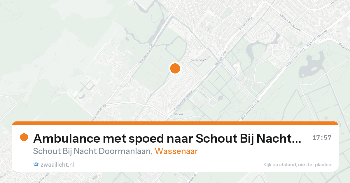 Ambulance met spoed naar Schout Bij Nacht Doormanlaan in Wassenaar — 21 aug 2026