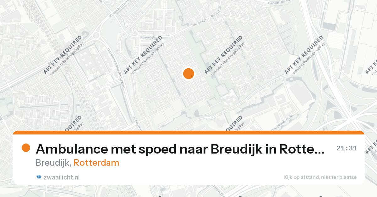 Ambulance met spoed naar Breudijk in Rotterdam — 15 jul 2026