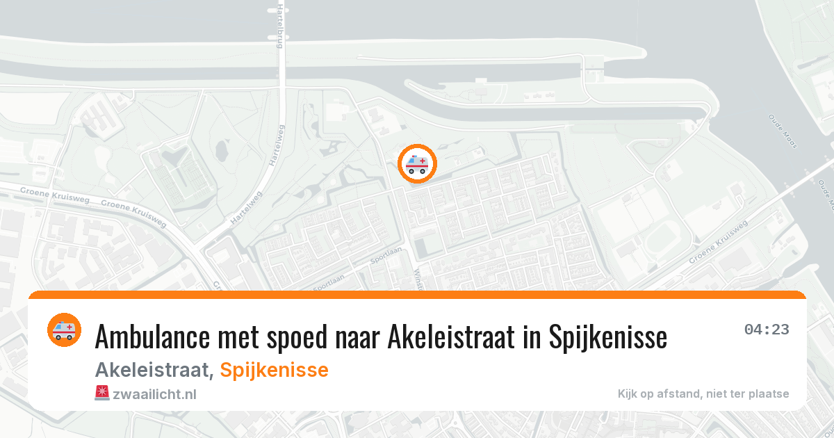 Ambulance met spoed naar Akeleistraat in Spijkenisse — 10 jul 2026