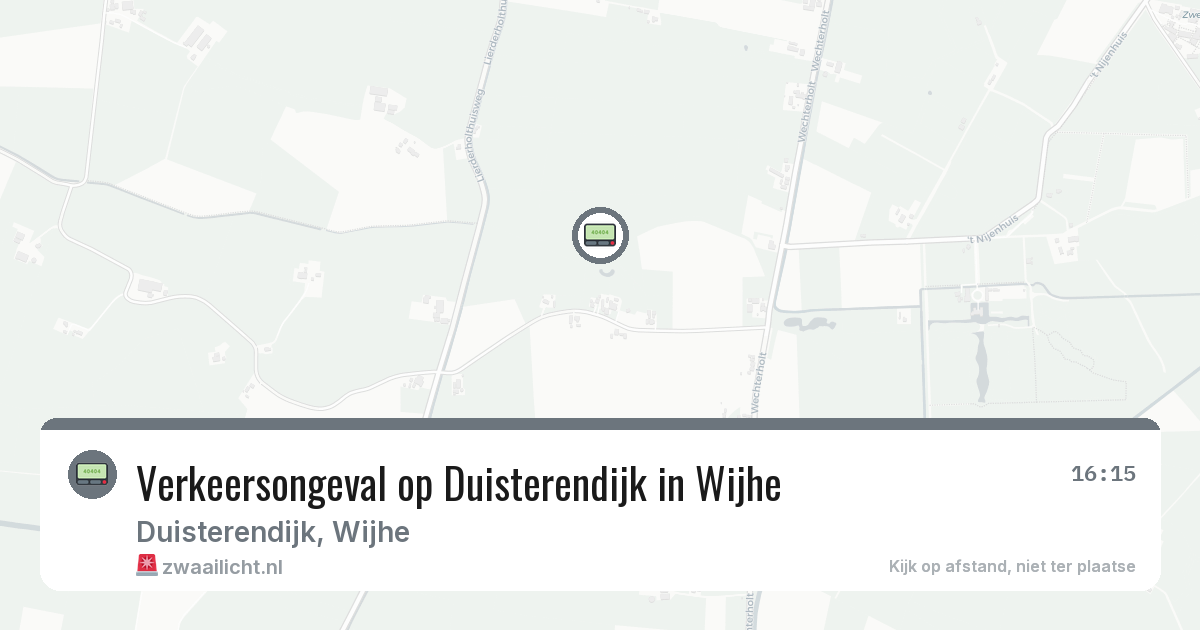 Verkeersongeval op Duisterendijk in Wijhe — 27 apr 2026