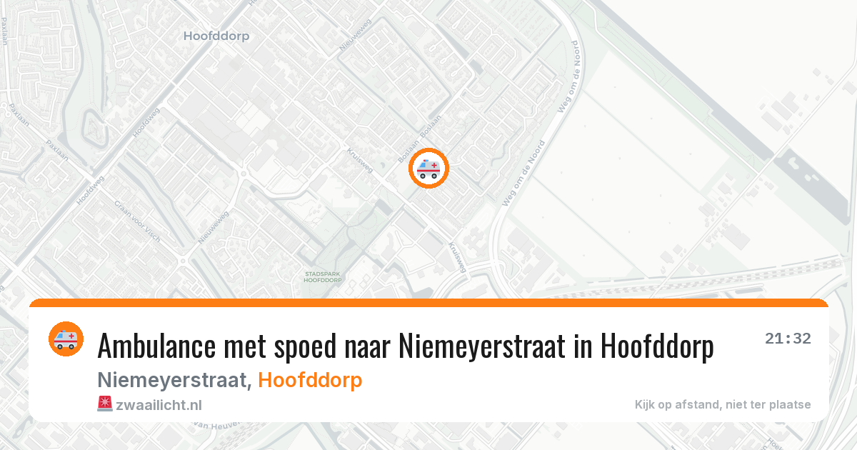 Ambulance met spoed naar Niemeyerstraat in Hoofddorp — 7 apr 2026