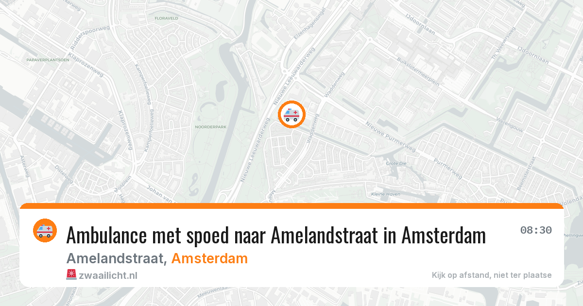 Ambulance met spoed naar Amelandstraat in Amsterdam — 16 jun 2026