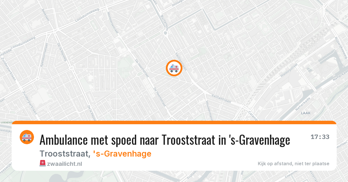 Ambulance met spoed naar Trooststraat in 's-Gravenhage — 6 jul 2026
