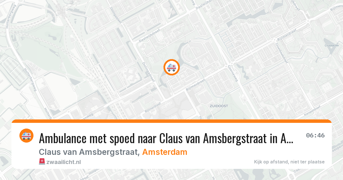 Ambulance met spoed naar Claus van Amsbergstraat in Amsterdam — 28 apr 2026