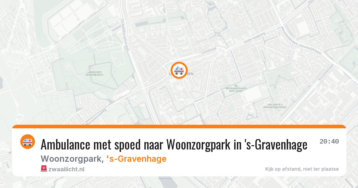 Ambulance met spoed naar Woonzorgpark in 's-Gravenhage — 5 mei 2026