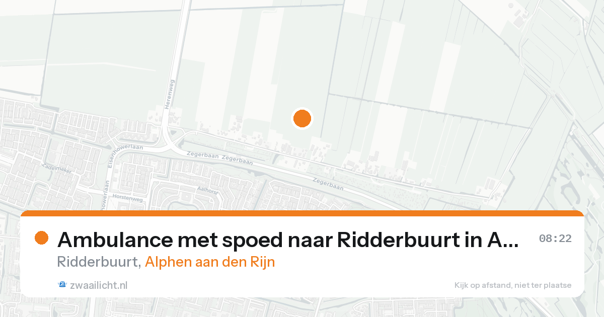 Ambulance met spoed naar Ridderbuurt in Alphen aan den Rijn — 18 aug 2026