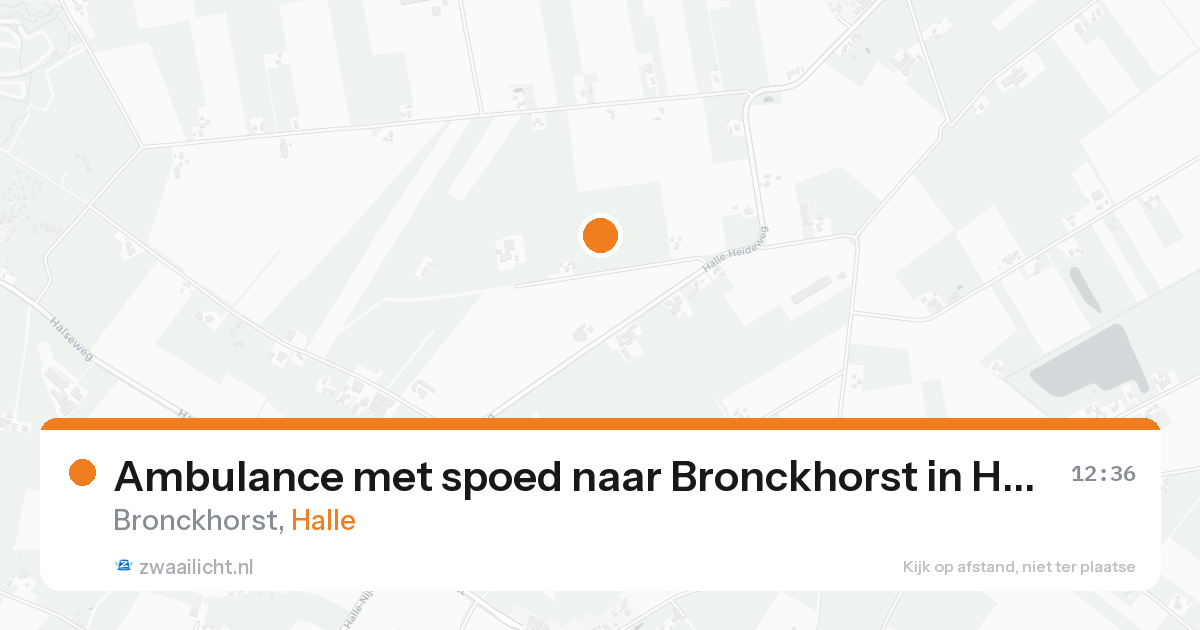 Ambulance met spoed naar Bronckhorst in Halle — 15 aug 2026