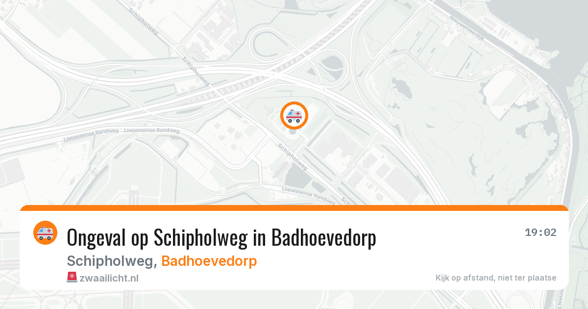 Ongeval op Schipholweg in Badhoevedorp — 19 jun 2026