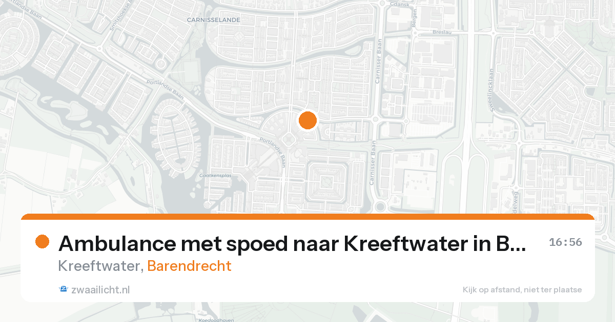 Ambulance met spoed naar Kreeftwater in Barendrecht — 7 jul 2026