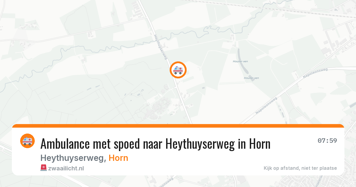 Ambulance met spoed naar Heythuyserweg in Horn — 7 jul 2026
