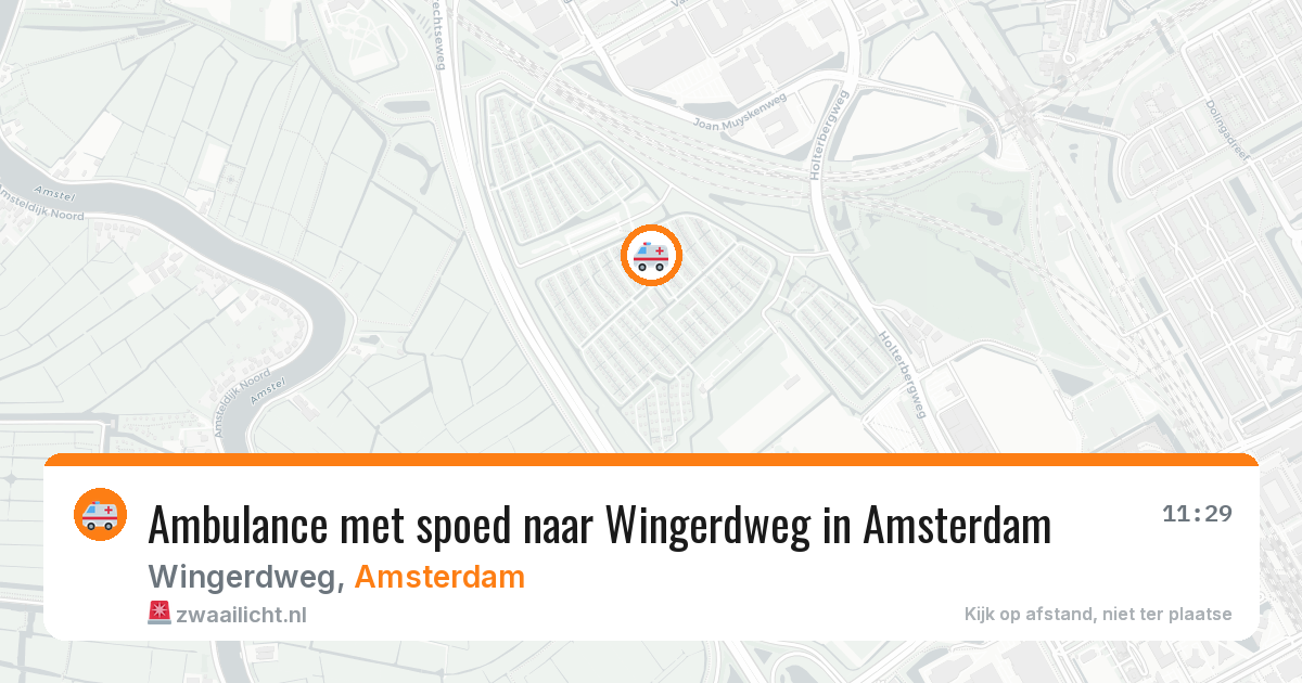 Ambulance met spoed naar Wingerdweg in Amsterdam — 2 mrt 2026