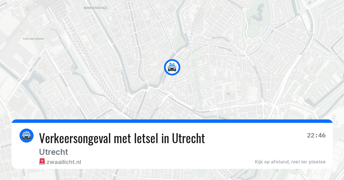 Verkeersongeval met letsel in Utrecht — 23 jun 2026