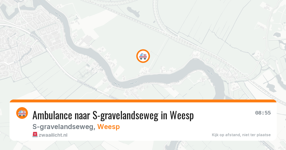 Ambulance naar S-gravelandseweg in Weesp — 14 aug 2026